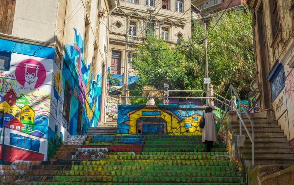 colorful stairs valparasio chile
