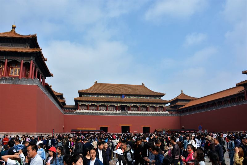 beijing forbidden city huge amount of people