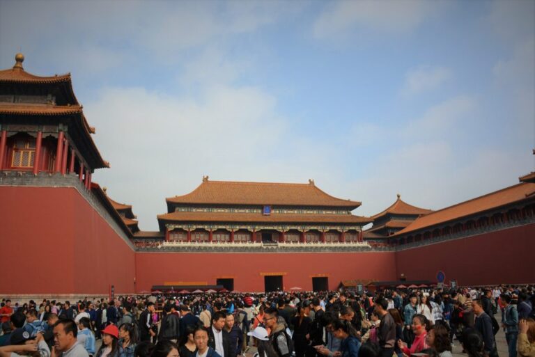 Forbidden city Beijing crowded