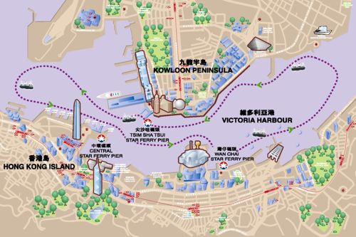 hong kong route map star ferry