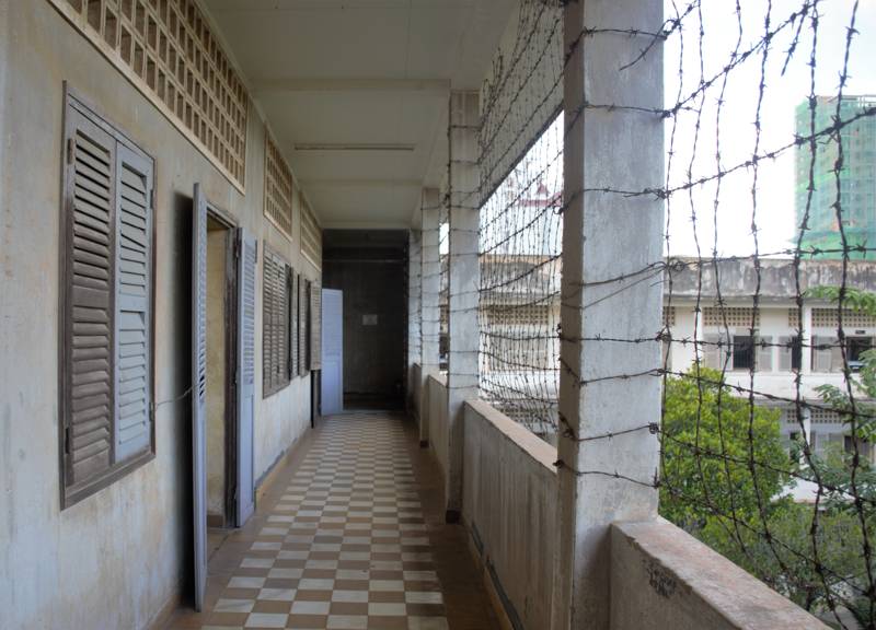 block a in tuol sleng museum in phnom penh