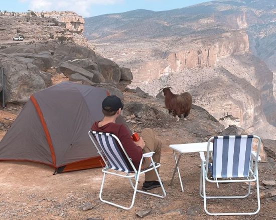 camping in oman rigde jebel shams