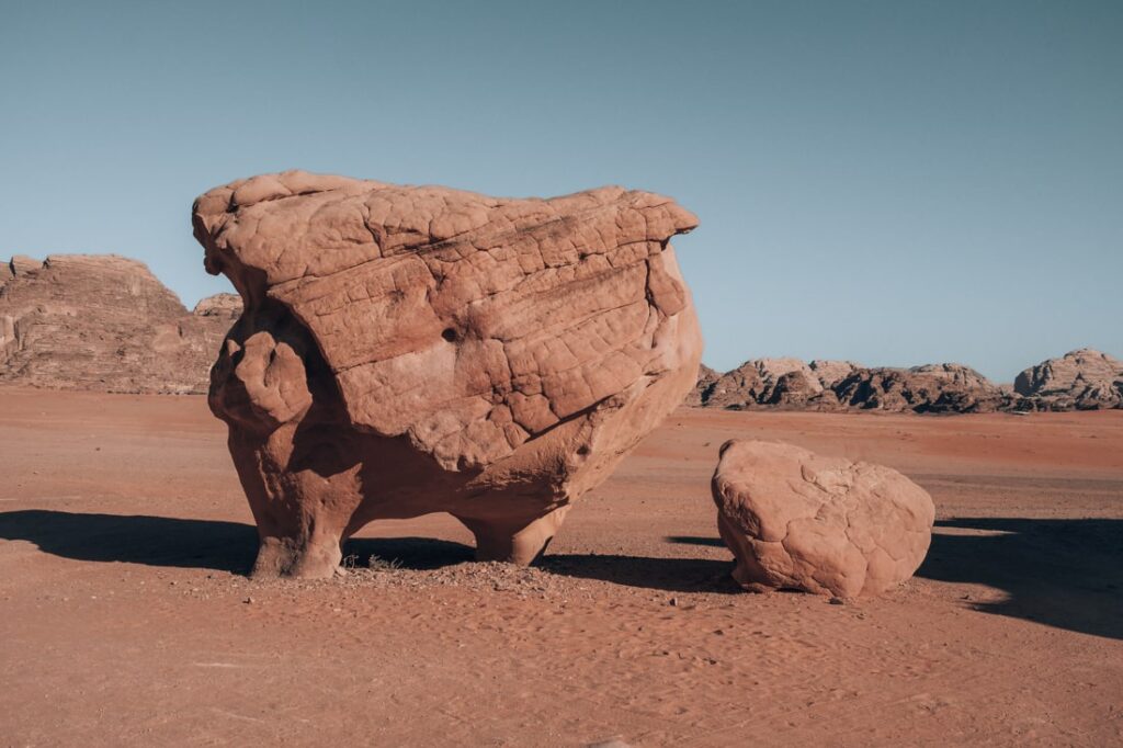Rock formation shaped as a chicken with egg
