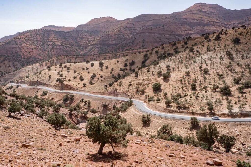 Road Ounila valley Morocco