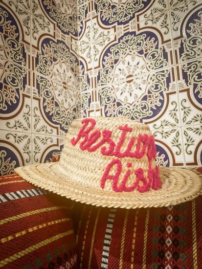 hat in restaurant aisha traditional moroccan cuisine in Meknès