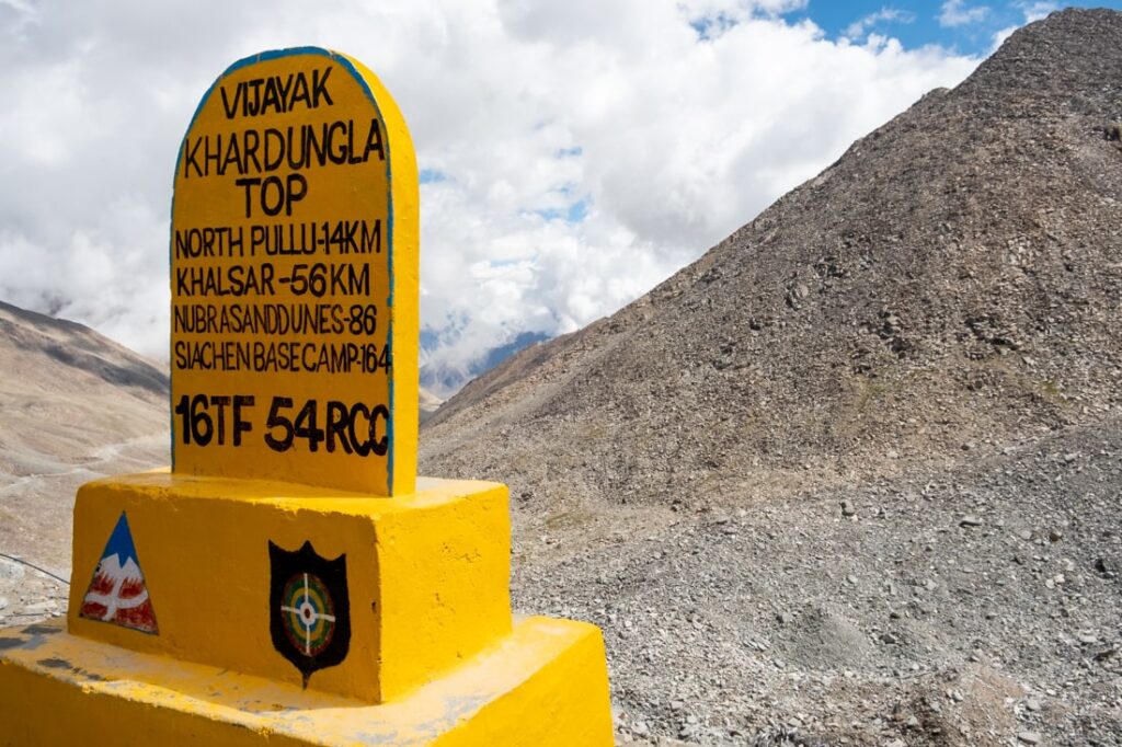 Top Khardungla Pass Ladakh India