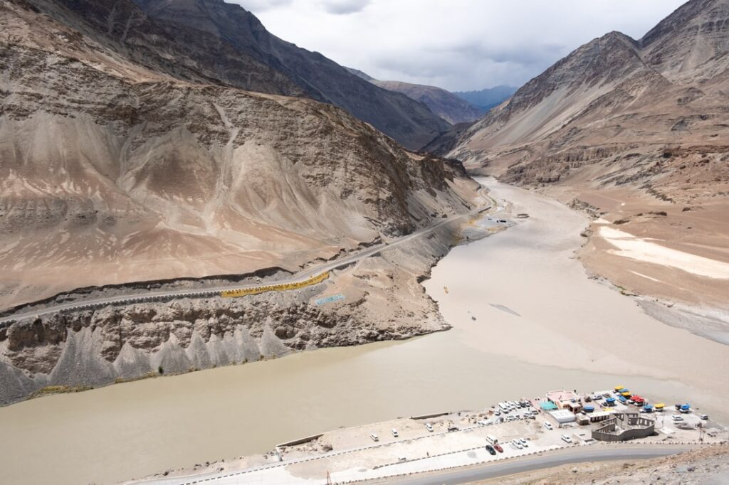 Sangam viewpoint Ladakh India monsoon