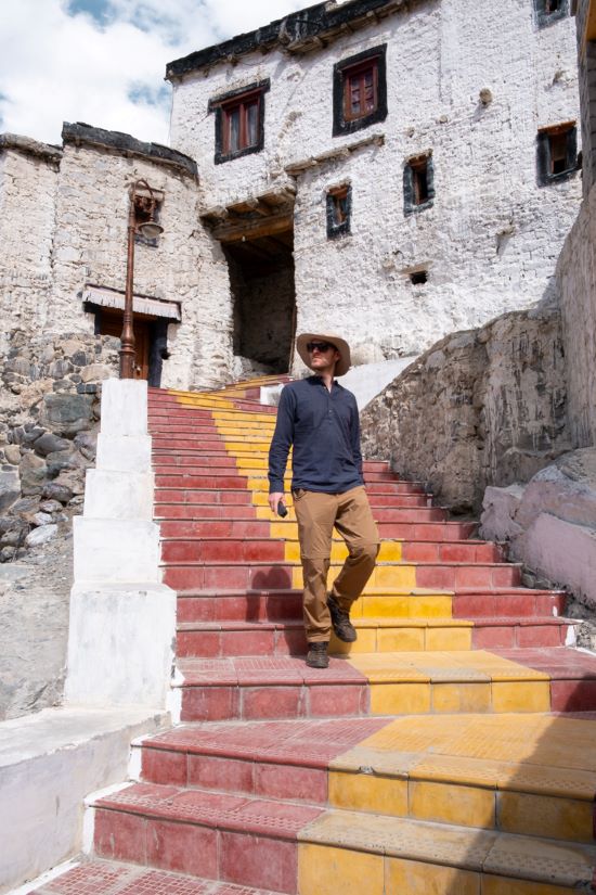 Diskit monastery stairs matthias coming down