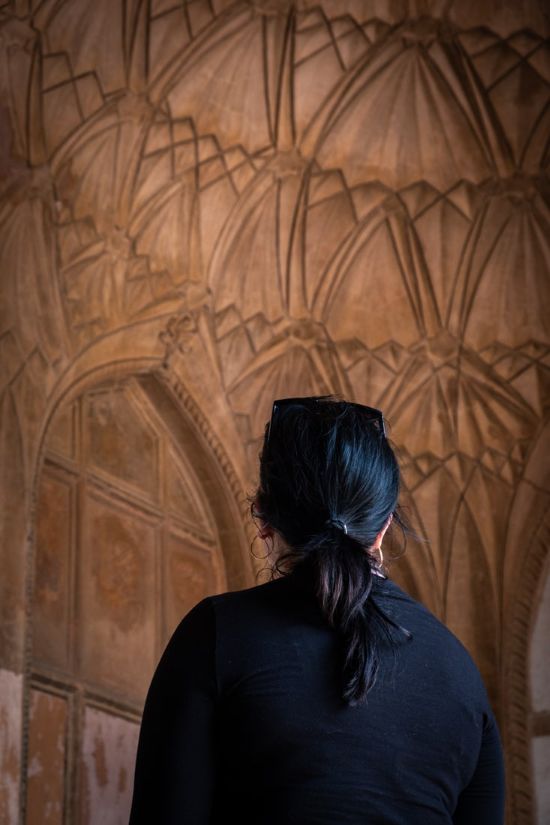 mieke inside humayun's tomb details ceiling