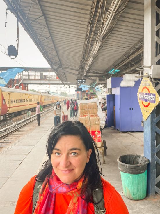 Platform Nizzamuddin railway station in Delhi